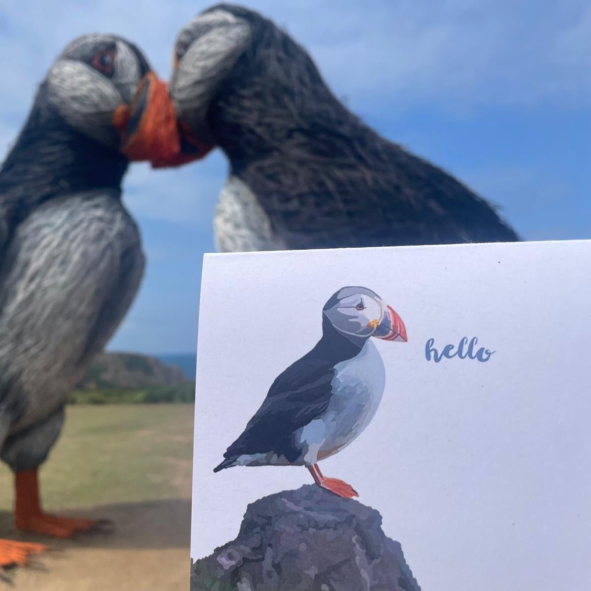 ‘Hello’ Puffin Card