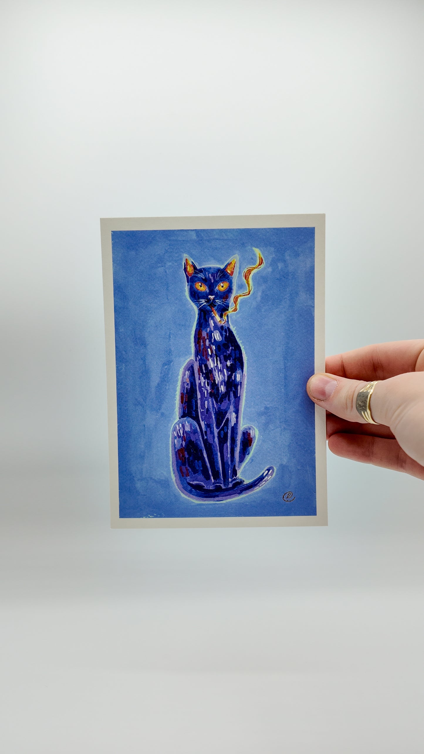 Pyra | Smoking Cat Art Print