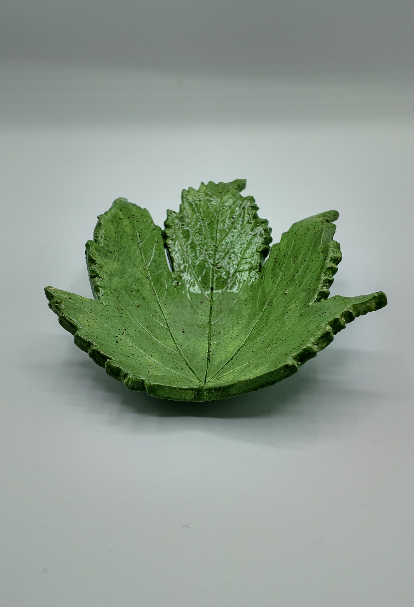green sycamore shaped ceramic leaf