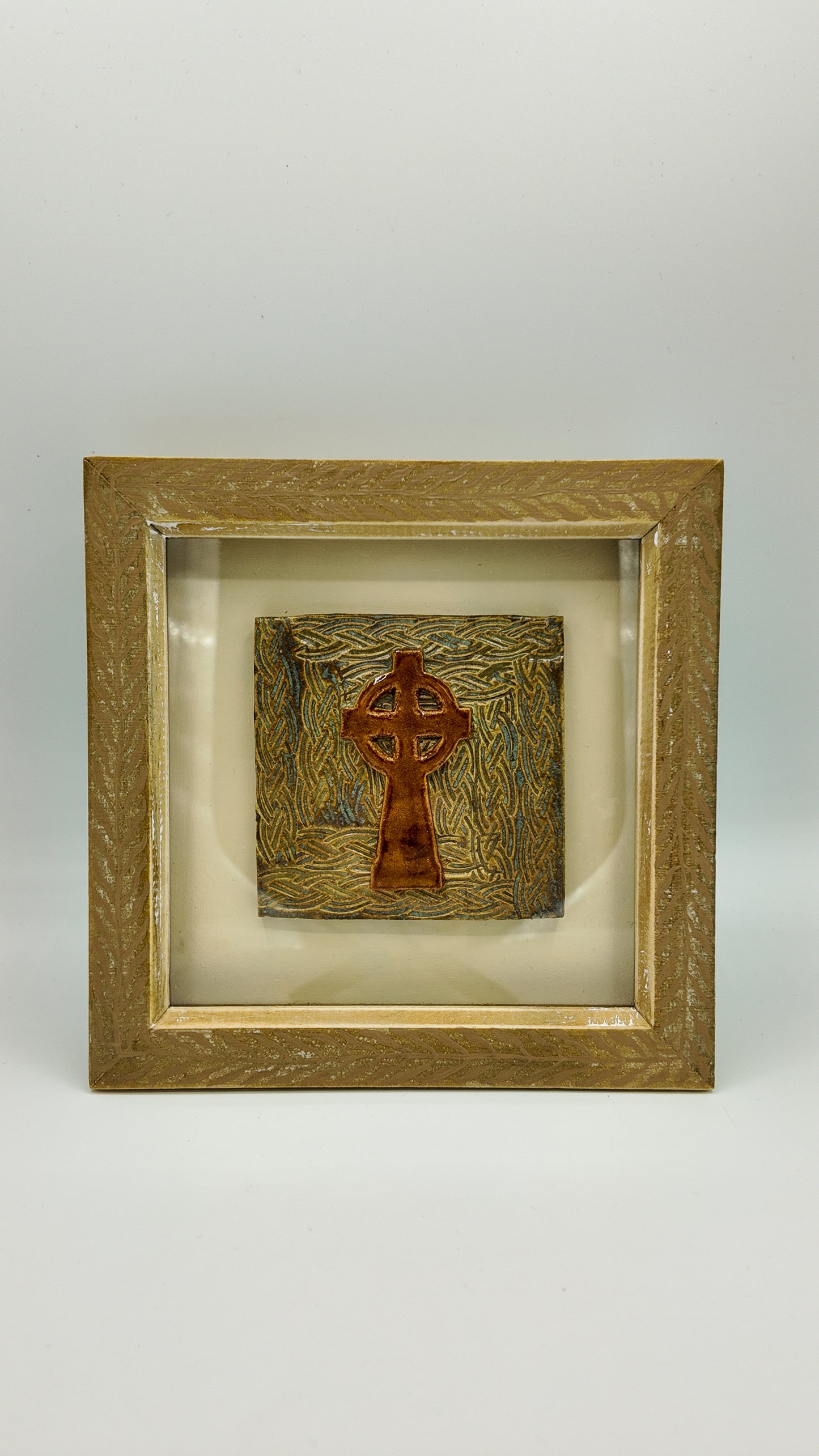 'Romans 15:13' Original Ceramic Tile in Hand-Painted Frame