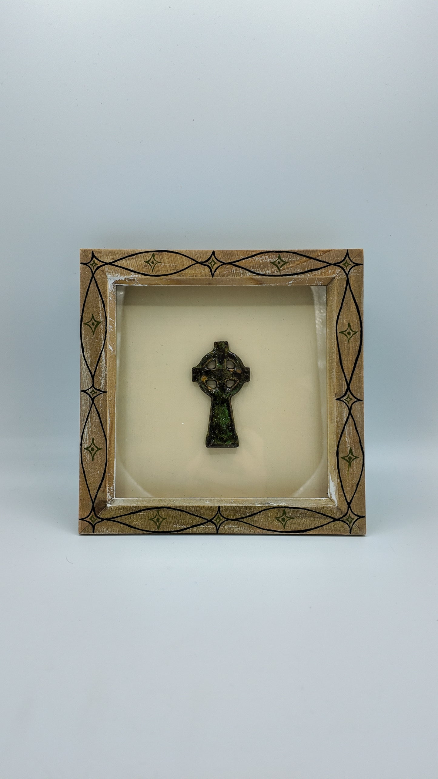 'Steward' Original Ceramic Tile in Hand-Painted Frame