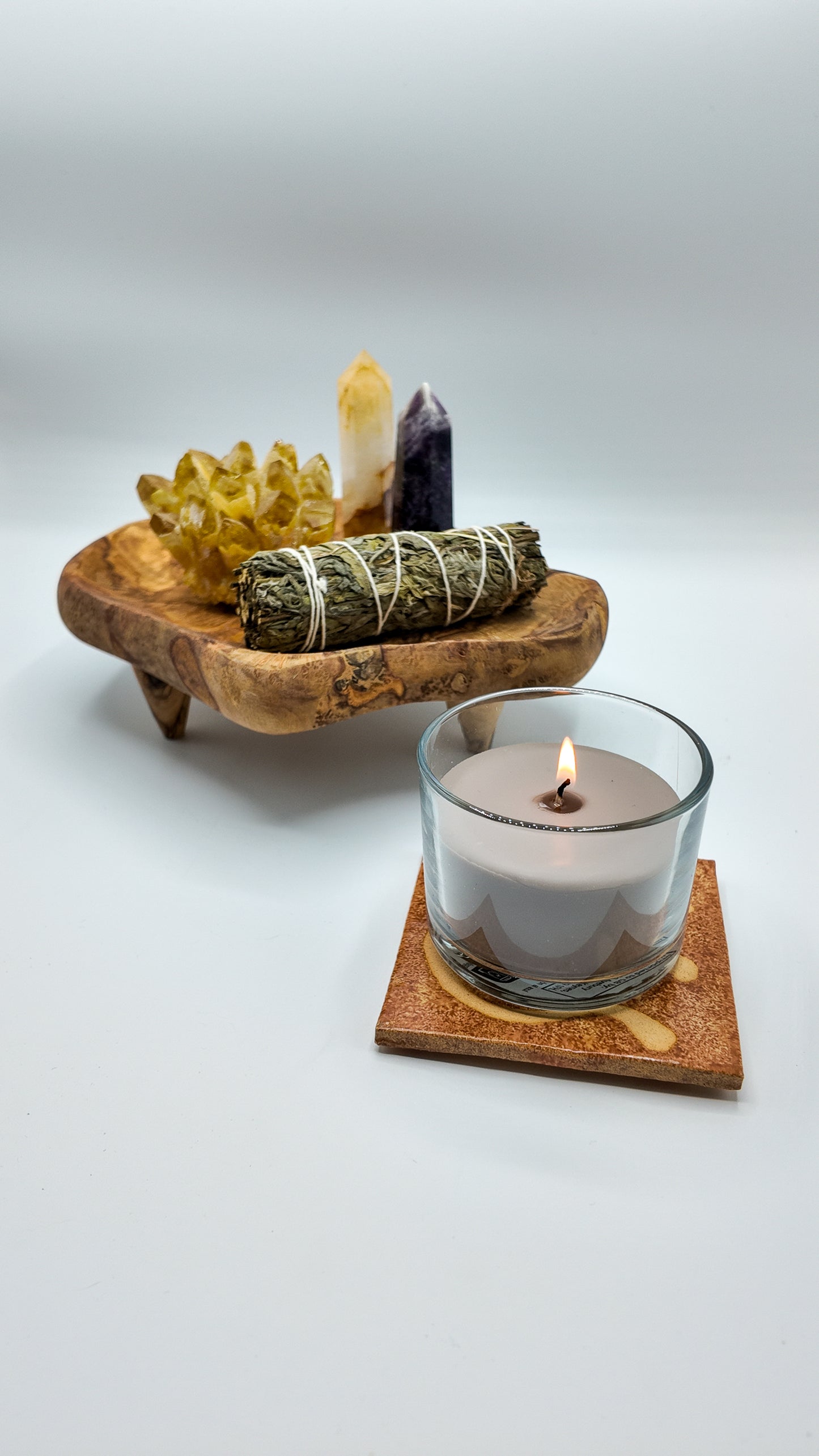 Flora Ceramic Candle Coaster