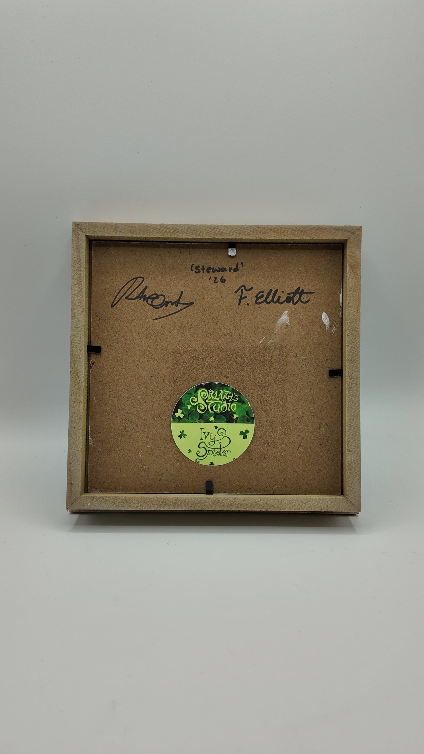 'Steward' Original Ceramic Tile in Hand-Painted Frame
