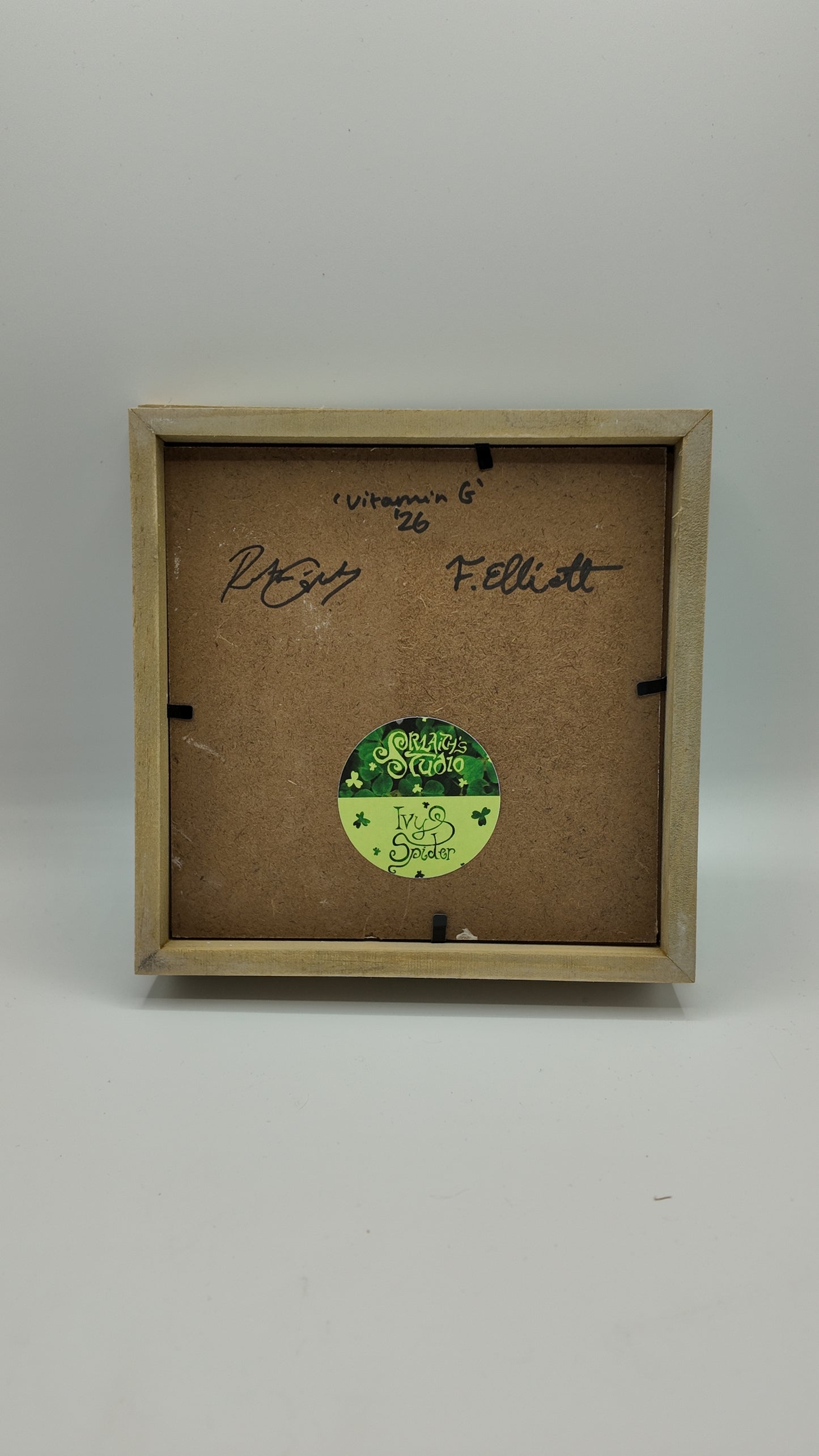 'Vitamin G' Original Ceramic Tile in Hand-Painted Frame