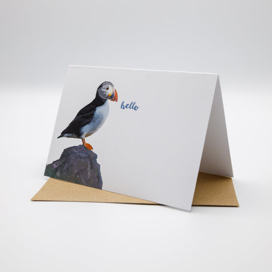 ‘Hello’ Puffin Card