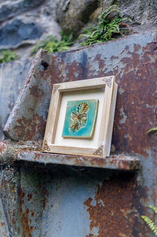 'Éire' Original Ceramic Tile in Hand-Painted Frame