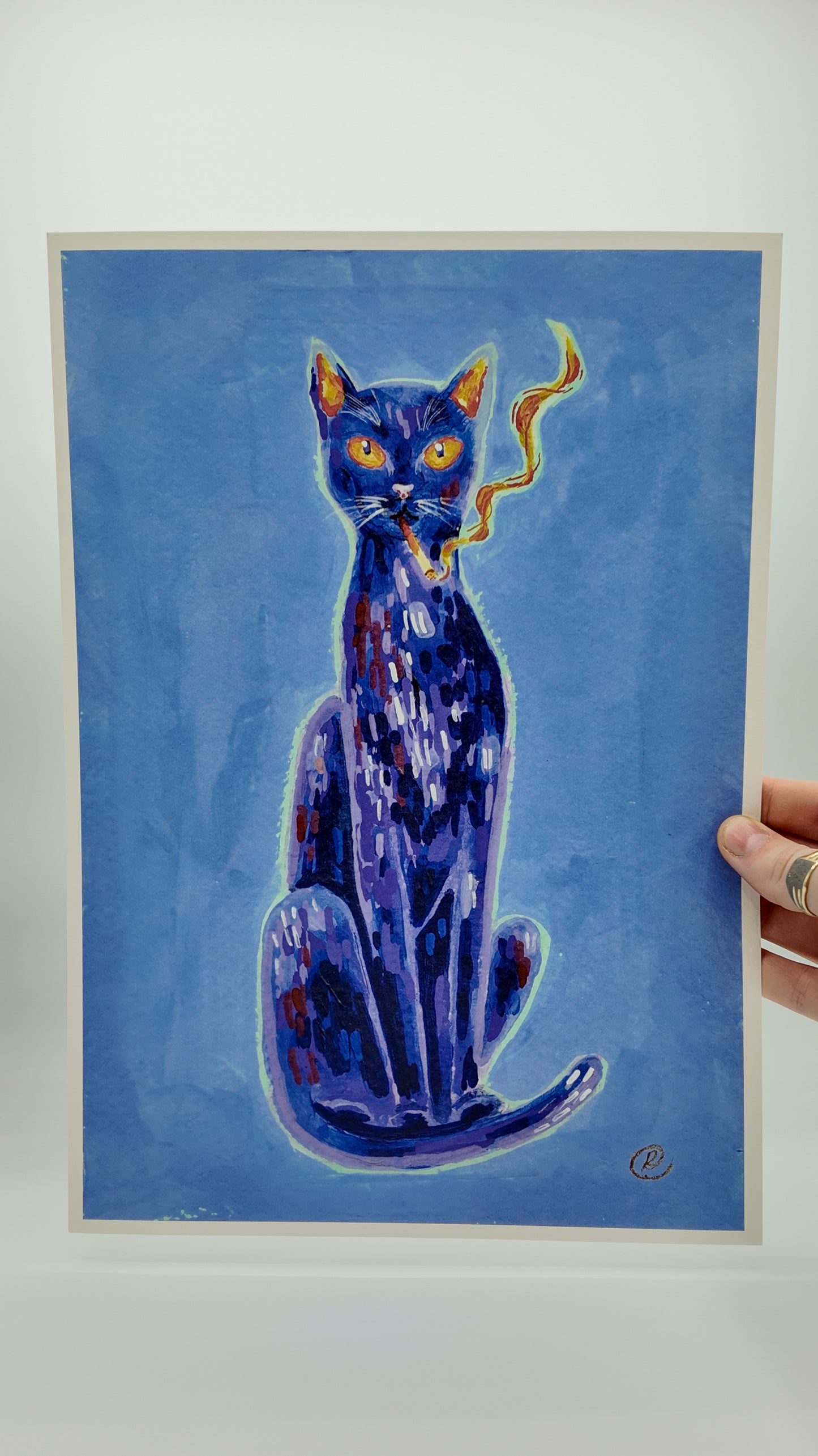 Pyra | Smoking Cat Art Print