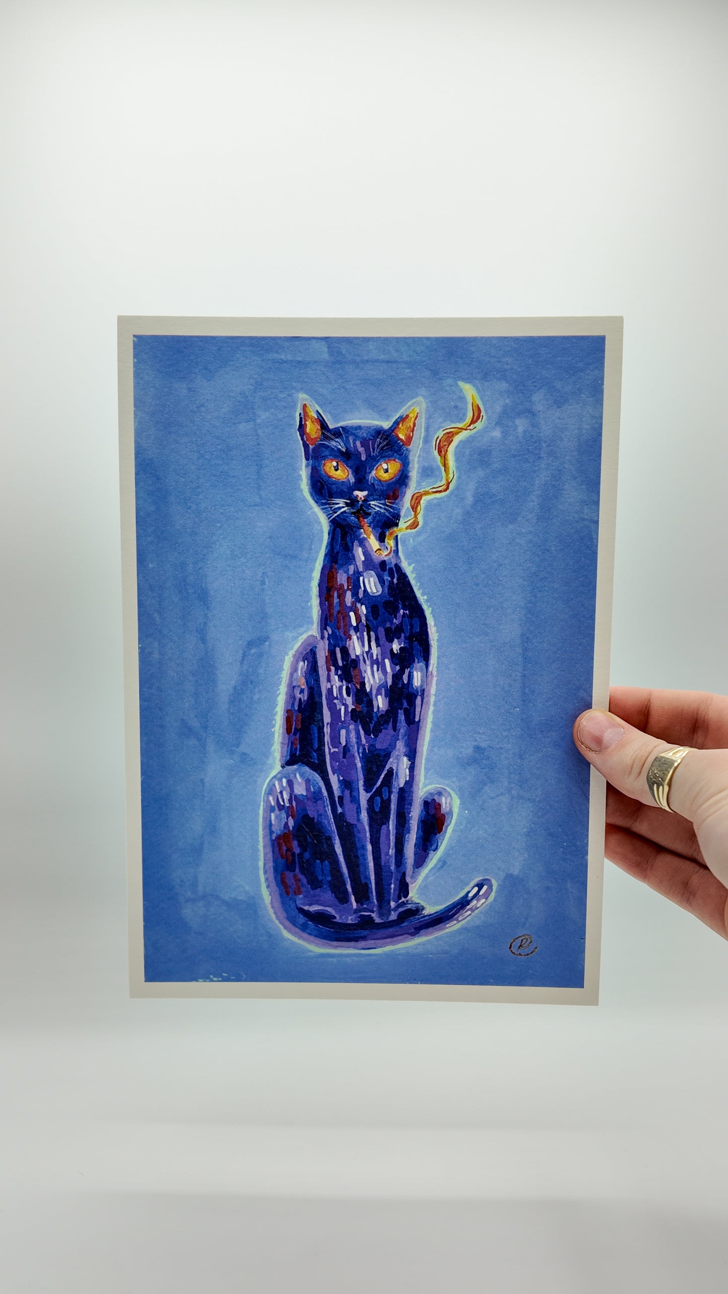 Pyra | Smoking Cat Art Print