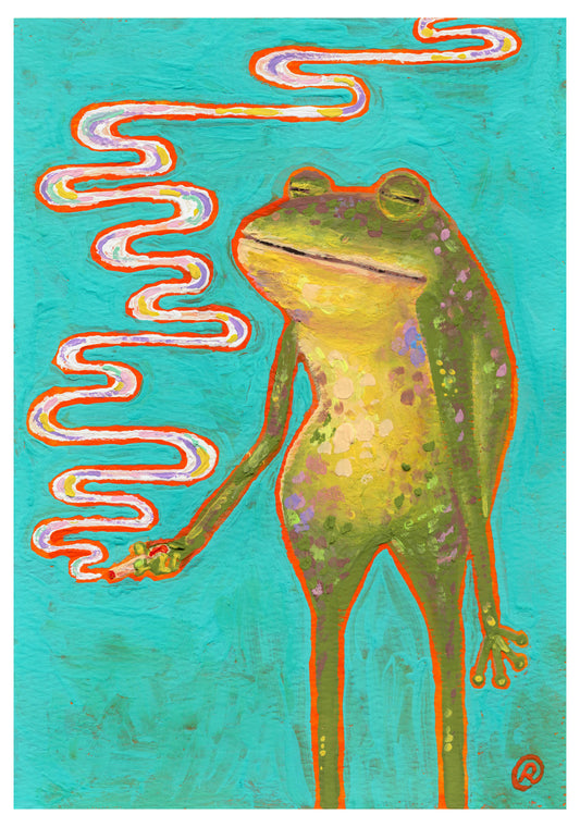 Leroy | Smoking Frog Art Print