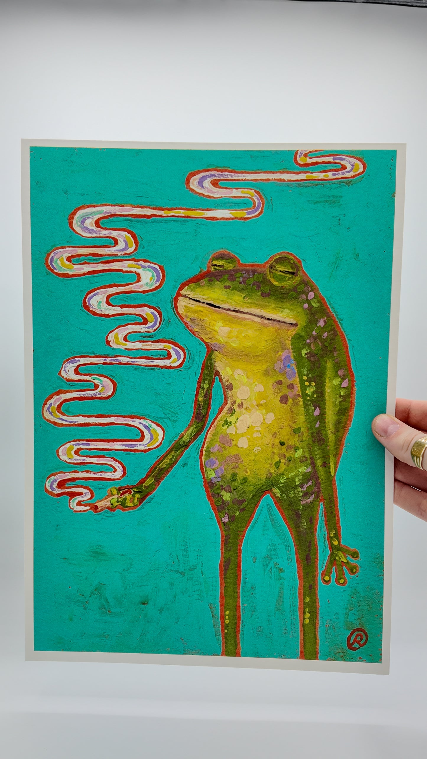 Leroy | Smoking Frog Art Print