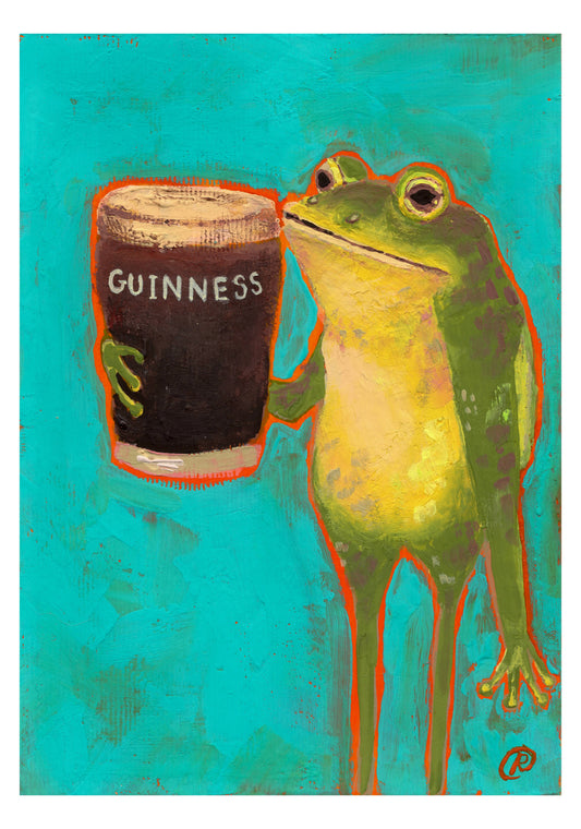 Pádraig | Guinness-Loving Frog Art Print