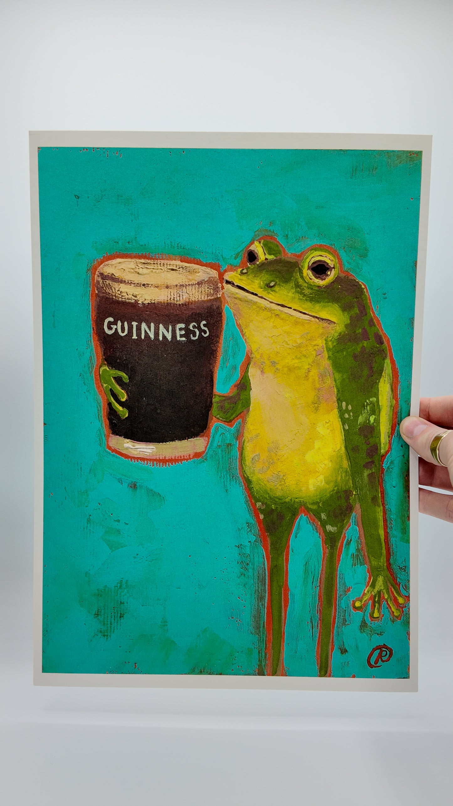 Pádraig | Guinness-Loving Frog Art Print