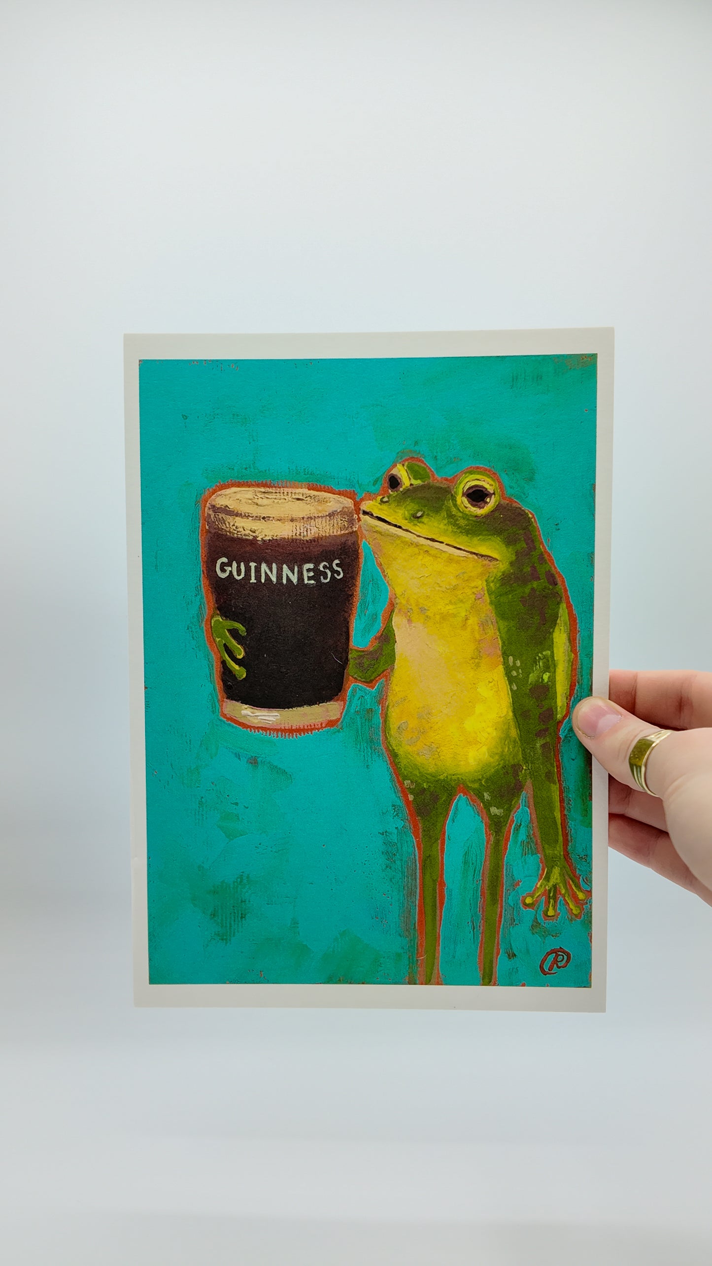 Pádraig | Guinness-Loving Frog Art Print
