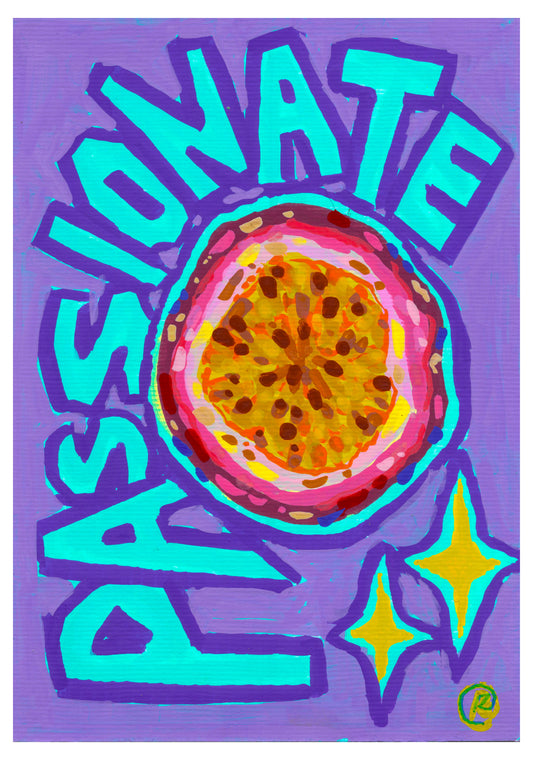 Passionate | Passionfruit Abstract Art Print