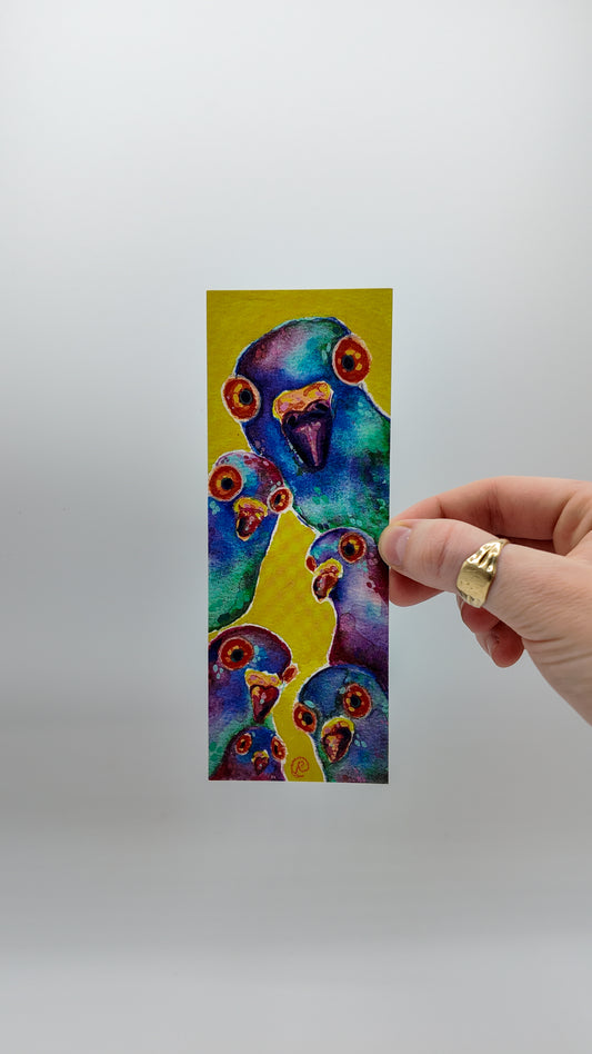 Peeking Pigeons | Bookmark